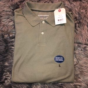 NWT Olive saddlebred short sleeve collar shirt